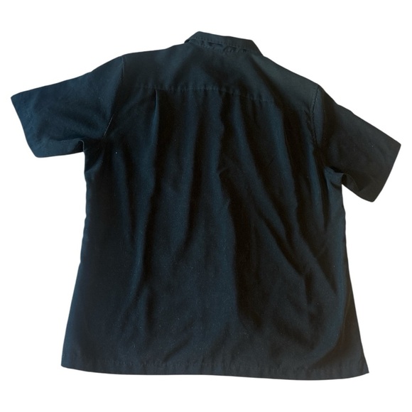 Black and White Casual Button Down Shirt with Retro Stripes - Picture 4 of 5